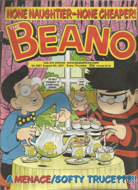 The Beano : August 4th 2001 : Vintage UK Comic Book #3081