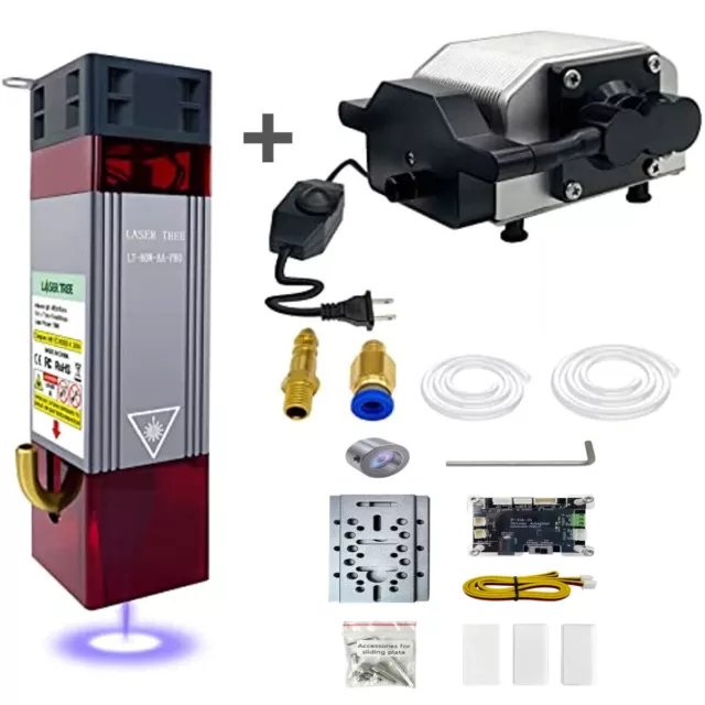 10W Optical Power Laser Module+Air Assist Pump Kit for Laser Engraver Wood Cutt