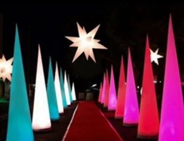 Event LED Inflatable Crescent /Cone Decoration with Blower M 2