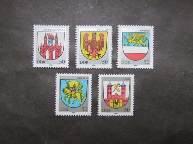 DDR 1985 Mi-Nr. DD 2934 - 2938 Städtewappen City Arms Komplettsatz postfrisch