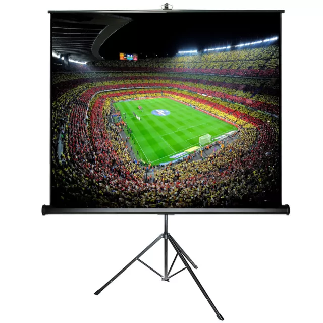 Avlux Heimkino Beamer Mobile Stativ leinwand 244 x 244 cm 1:1 4:3 16:9 HDTV 3D