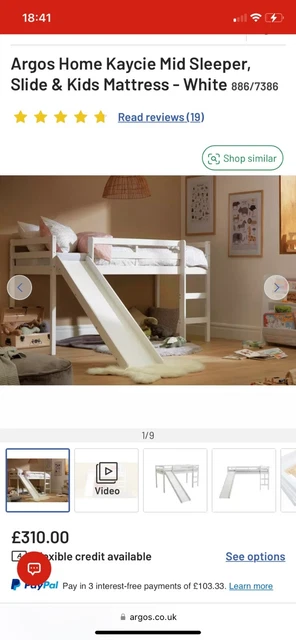 Kaycie mid sleeper with slide deals