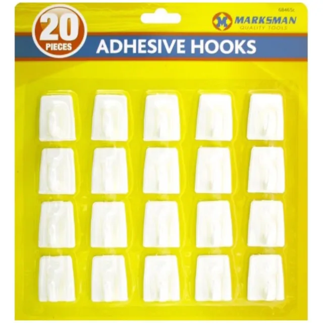 22 PC WHITE Plastic Wall Hooks Nails And Screws Assorted Sizes Picture  Hanging £4.99 - PicClick UK