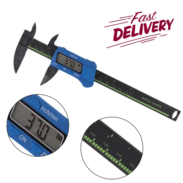 DIGITAL VERNIER CALIPER 150mm Micrometer Electronic Gauge Ruler Tool 6