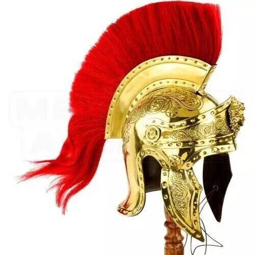 Casque de garde prétorien médiéval, armure de casque en laiton romain