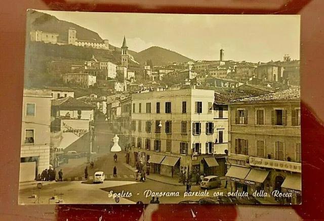 cartolina spoleto perugia panorama parziale formmato grande 1960