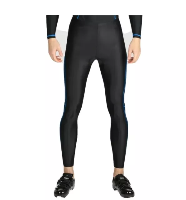 FDX Mens Compression Cycling Tights Padded Cycle Leggings Long Pants XL