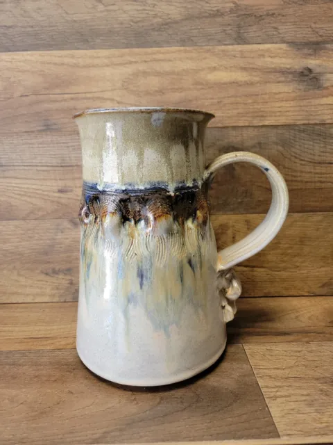 Janice Arone Barn Swallow Studio Art Pottery Salt Glazed Pitcher Signed