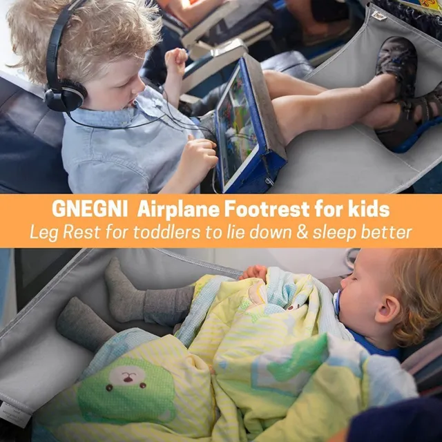 Kids Toddler Travel Bed Seat Extender Airplane Footrest Hammock for Plane Car