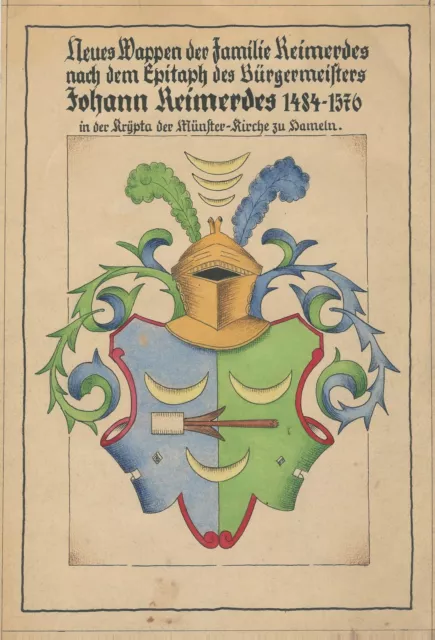 Üü24 Wappen Münsterkirche Harmeln   Gedruckt Gemalt ?