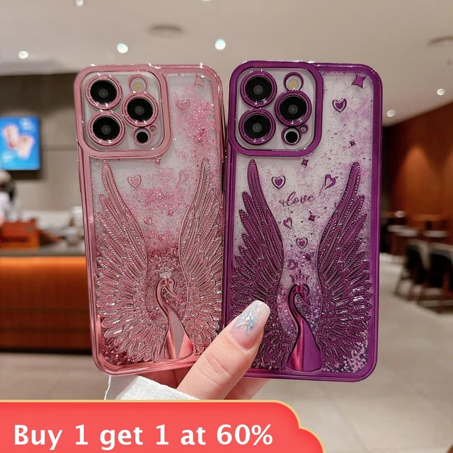 Pink Cute Glitter Case For iPhone 16 Pro Max 15 Plus 14 13 12 11 X XS XR SE 2022 2020 8 16Plus iPhone16 Phone Cover Accessories - 202192403