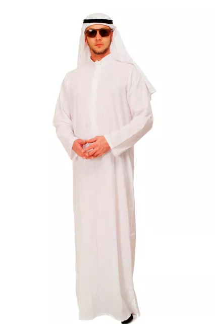 DRESS ME UP Kostüm Scheich Sheik Thawb Saudi Emir Araber Herrenkostüm NEU K48
