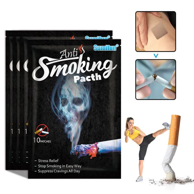 10 piezas Parche para dejar de fumar Pegatina para dejar de fumar Yeso antitabaco Control SmoJQ