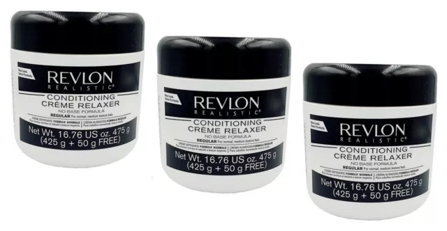 Revlon Realistic Conditioning Creme Relaxer Regular 3x 475g (insgesamt- 1425g)