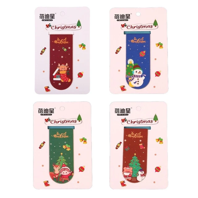 10 Pieces Chritmas Bookmarks Book Page Clip for Kids Boys Girls Book Lovers Gift