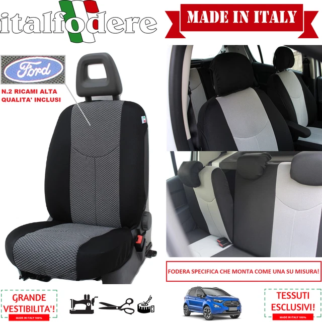 Housses De Siège Auto Pour Ford EcoSport - Ensemble 5 Places, étanches, Respirantes, Compatibles Airbags, Plusieurs Coloris - 11