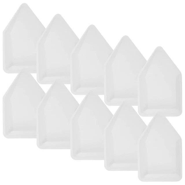 10 pz vassoio per piatti di pesatura in plastica vassoio in scala di polvere vassoi piccoli