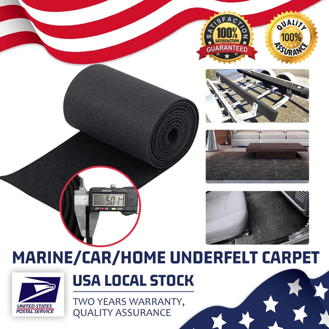 40 OZ BUNK Marine Carpet / Boat Trailer BLACK 12" X 13' Runners