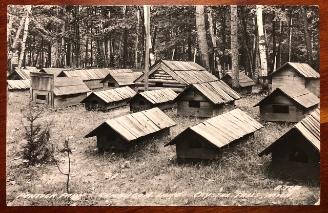 Pentoga Park Chicaugon Lake Crystal Falls Michigan RPPC Native Cemetery