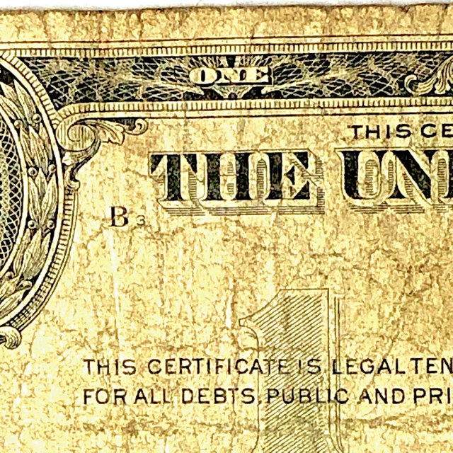 1957 $1 Dollar Bill Silver Certificate STAR Note Blue Seal Washington D.C. 3