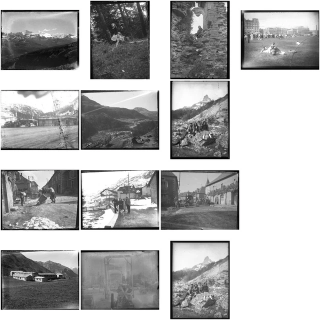 Lot De 10 Négatifs Photo Sur Plaque De Verre 13x18 Cm - Belgique Famille Campagne (1900-1939)