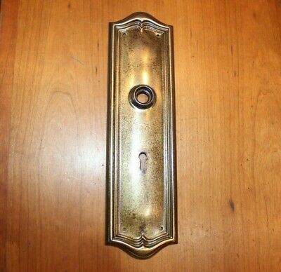 Large 11" Entry Antique Brass Plated Entry Keyhole Escutcheon S-154