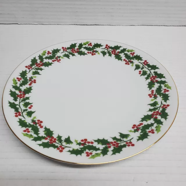 Bareuther Waldsassen Bavaria Germany Christmas Holly China Plate  7-3/4"
