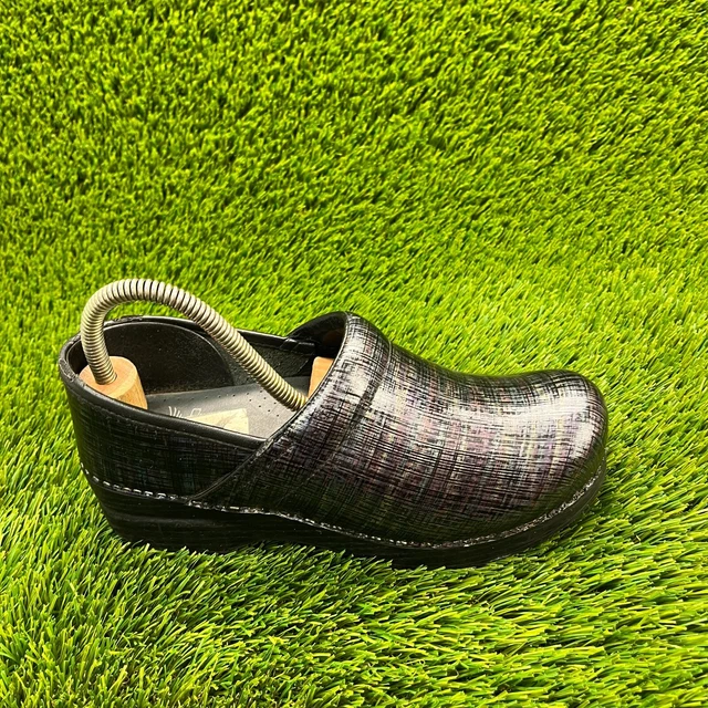 Dansko Vintage Clog Womens Size 8 Black Walking Comfort Leather Slip On Shoes