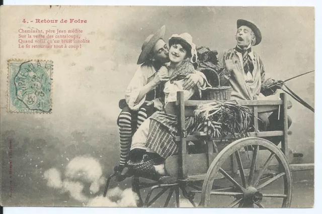 CPA- Carte postale -Bergeret - Retour de Foire - 4