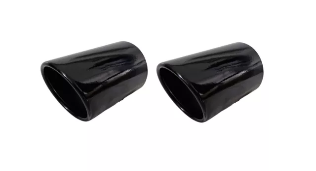 2x Auspuffblende Endrohr Edelstahl schwarz glanz für BMW Z4 Roadster E85