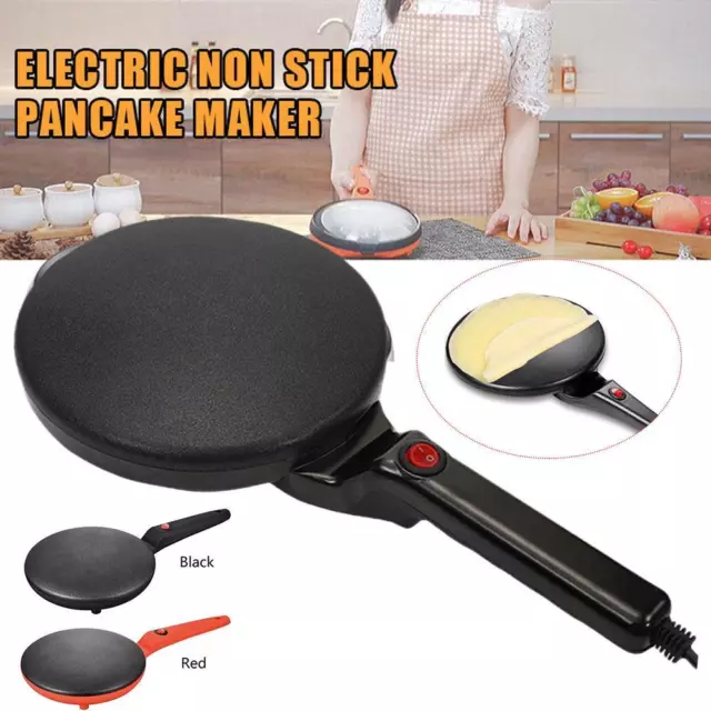 2024 Electric Crepe Maker Non Stick Pancake Baking Pan Frying Griddle Machine AU