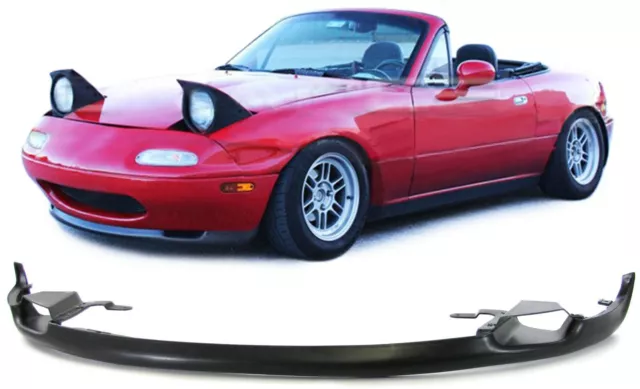 Mazda MX5 90-97 MK1 Front Splitter Lip R Package RS Polyurethane | Black 2