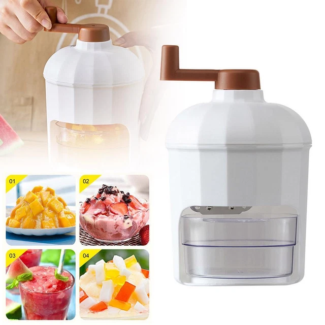 SHAVED ICE MACHINE Home Small Manual Ice Crusher Handshake Ice Sand