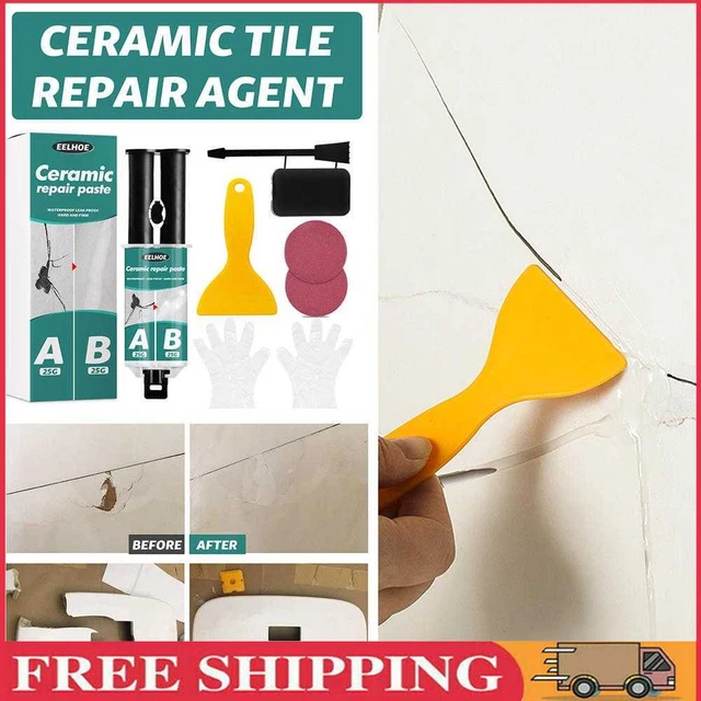 Kit de accesorios de pegamento AB para reparación de bañera pasta de piso grietas