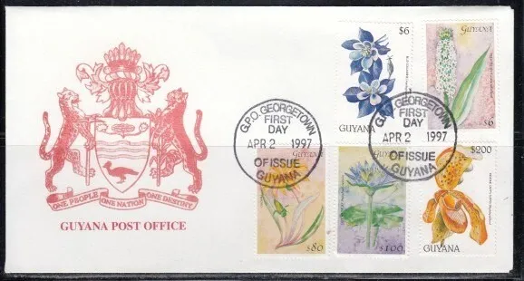 GUYANA Flowers of the Caribbean II FIRST DAY COVER