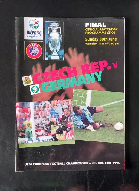 Euro 96 Germany v Czech Republic Football Programme; European Championship Final