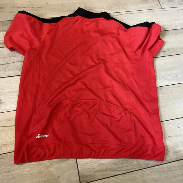 Schwinn Classic Short Sleeve Half-Zip Cycling Jersey Red X-Large Blue X-Large