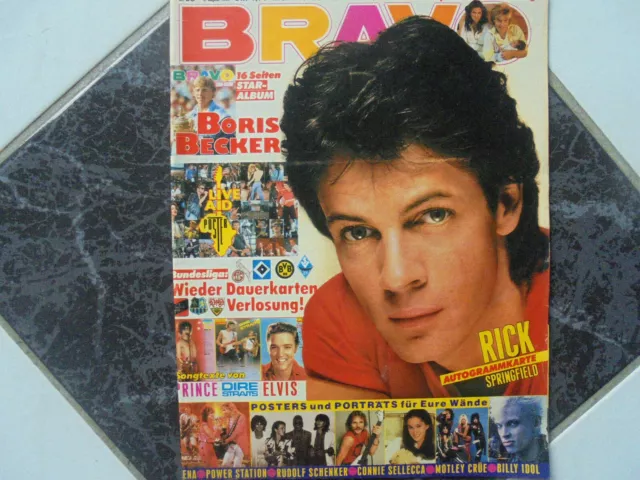 BRAVO 33/1985 TB:Rick Springfield/Madonna/Duran Duran/Queen/Nena/B.Becker!