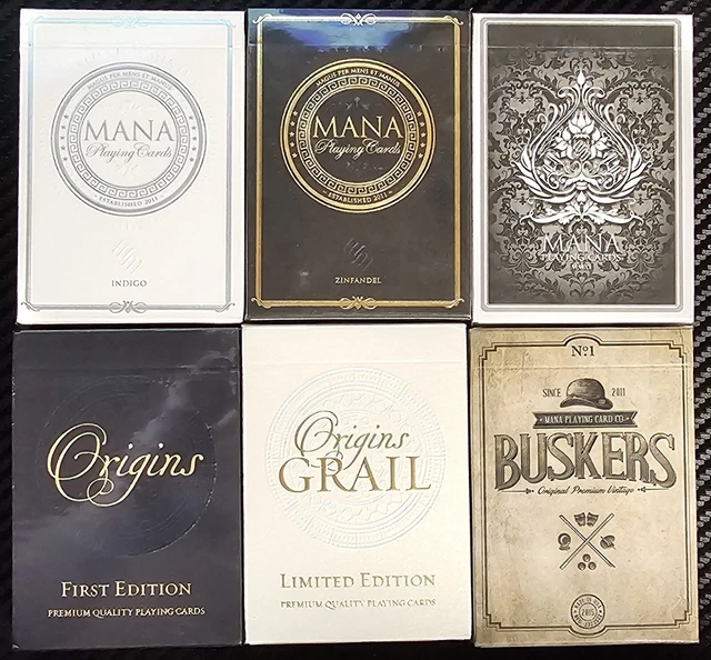 MANA INDIGO, ZINFANDEL, Oracle v1, Origins, Grail, Buskers Playing
