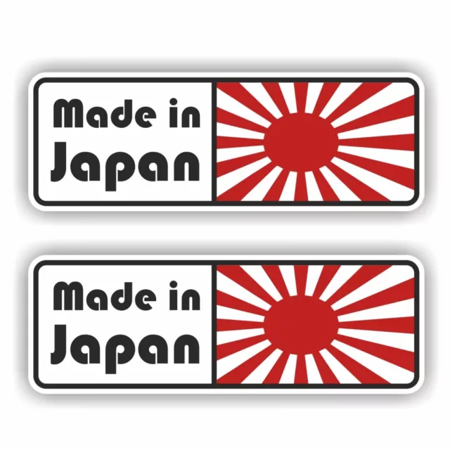 2x Made In Japan Auto Aufkleber Rising Sun Flagge Tuning Sticker Decal Shocker