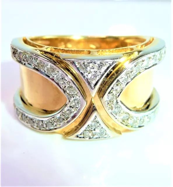 Ring 750 Gold 0.41 ct Diamanten - Gr: 55-56 / 17,5-17,8 mm - änderbar - 11,6gr