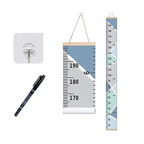 Growth Chart Wall Hanging, Portable Kids Wall Ruler Removable Height Measure