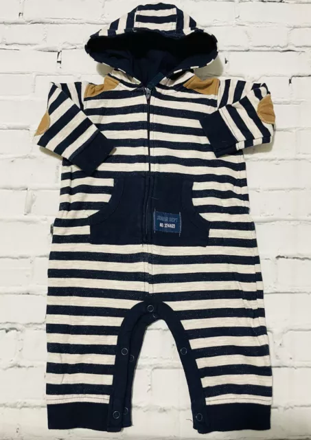 Baby Boys 3-6 Months Clothes Hooded Romper Outfit * We Combine Shipping *