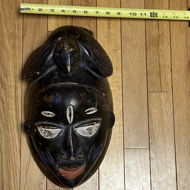 African Painted Wood Mask Possibly Yoruba 3