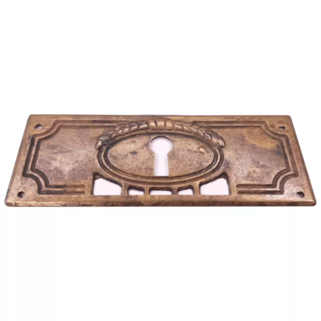 key hole back plate vintage furniture hardware drawer keyhole laurel 32 x 85 mm