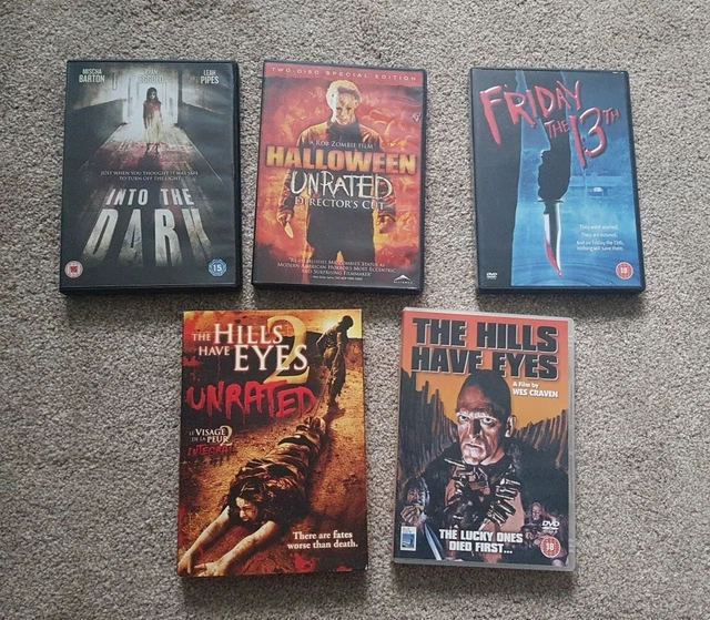 HORROR/THRILLER X5 DVD REGION 2 DVD Hills Have Eyes/Halloween