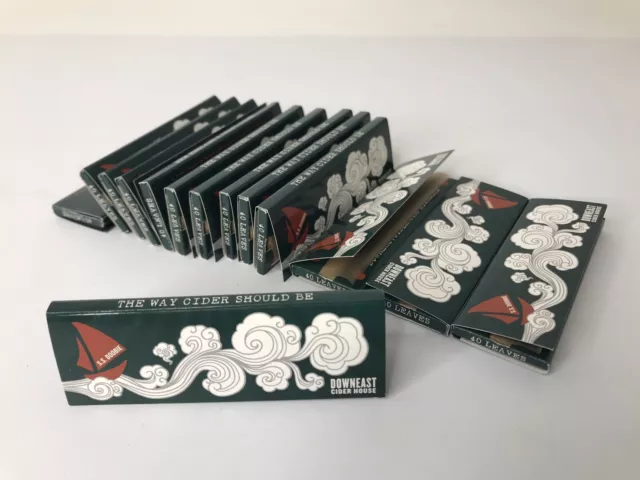Slow Burning Raw Rolling Papers ~1 1/4~ Down East Cider ~ Lot/14 -40 Papers ea.