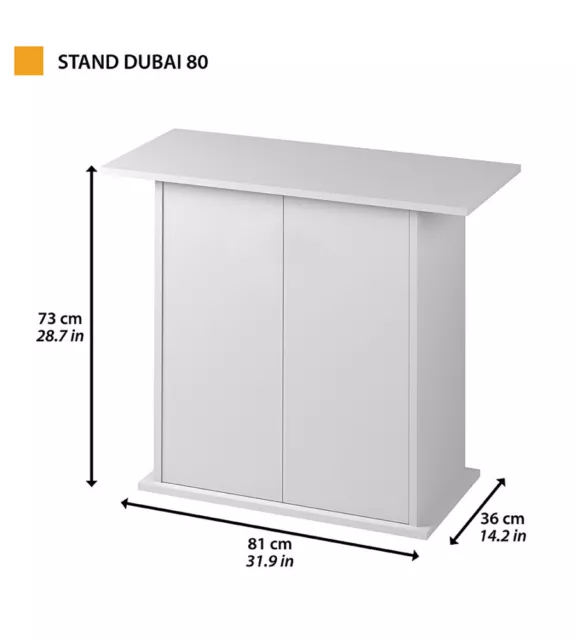 MOBILE IN LEGNO PER ACQUARIO - STAND BUBAI 80 BIANCO, 81 x 36 x h 73 CM - FER... 2