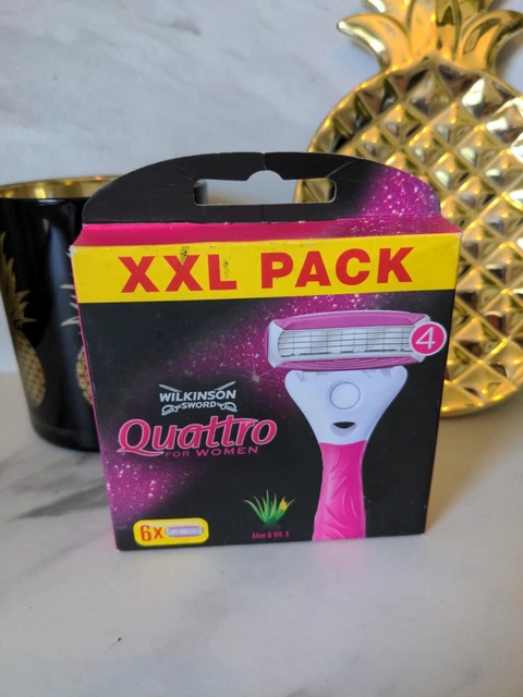 Wilkinson Sword Quattro für Damen x6 Ersatzklingen - NEU IM KARTON