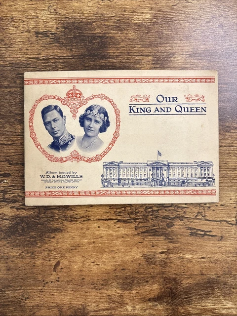 wills cigarette cards our king and queen VINTAGE W D & H O Wills Our King & Queen Coronation George Vi Cig Card  Album £1.16